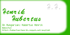 henrik hubertus business card